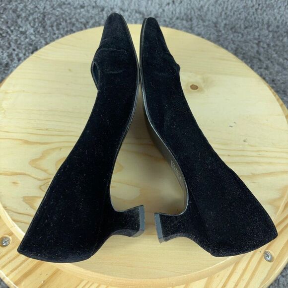 Mootsies Tootsies Beauty Kitten Heel Pumps Womens Size 8 Velvet Square Toe Shoes - Picture 7 of 10